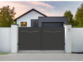 Portail battant alu plein - OFFSET