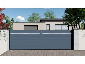 Portail battant design- ECOLINE - 4m