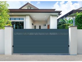 Portail coulissant alu plein - EXCLUSIVE