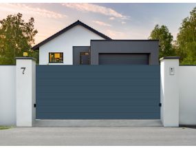 Portail coulissant alu plein - FLAT