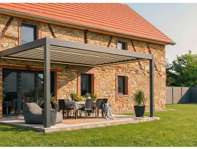 Pergola bioclimatique adossée - ZENSUN - 6x3m
