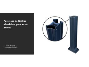 Lot de 2 Parecloses pour fermeture poteau - 1m25