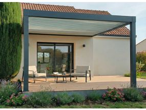 Pergola bioclimatique adossée - ZENSUN - 5x3m